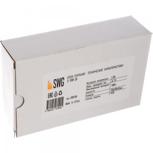Блок питания сетка SWG 100 W, 24V, S-100-24 00000000106