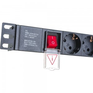 Блок евророзеток SYSMATRIX, в монтажный шкаф 8шт 16A выключатель гнездо под шнур ABS-PD 0802.000