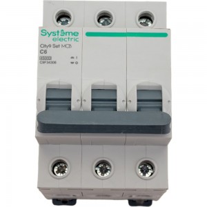 Автоматический выключатель Systeme Electric City9 set ав с 6а 3p 4.5ka 400в C9F34306