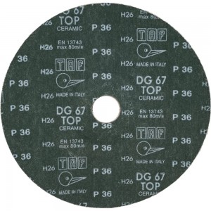 Круг фибровый dg67top 180х22 мм, P36, 25 шт TAF 4631169132347