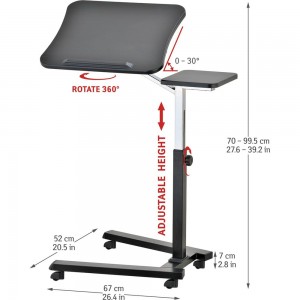 Эргономичный стол для ноутбука Tatkraft JOY на колесиках 13407