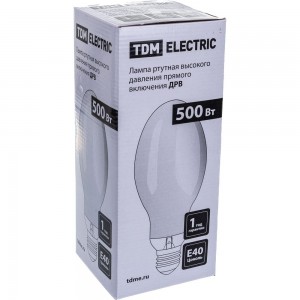 Ртутная лампа высокого давления TDM ДРВ 500 Вт Е40 SQ0325-0021