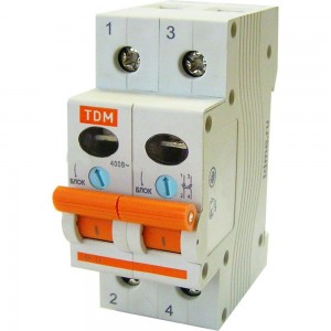 Выключатель нагрузки мини-рубильник TDM ВН-32 2P 40A SQ0211-0015
