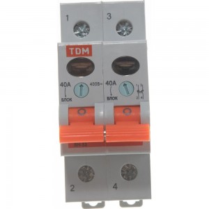 Выключатель нагрузки мини-рубильник TDM ВН-32 2P 40A SQ0211-0015