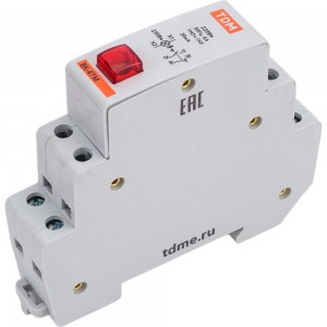 Кнопочный выключатель c фиксацией и индикацией TDM ВК-47M 1НО;1НЗ красный SQ0214-0016