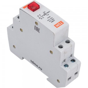 Кнопочный выключатель c фиксацией и индикацией TDM ВК-47M 1НО;1НЗ красный SQ0214-0016