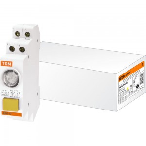 Кнопочный выключатель с индикацией TDM ВКИ-47 желтый LED 2НО;1НЗ AC/DC SQ0214-0004