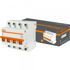 Автоматический выключатель TDM ВА47-63, 4Р, 6А, 4,5кА, характеристика С SQ0218-0028