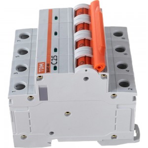 Автоматический выключатель TDM ВА47-60, 4Р, 25А, 6кА, характеристика С SQ0223-0127