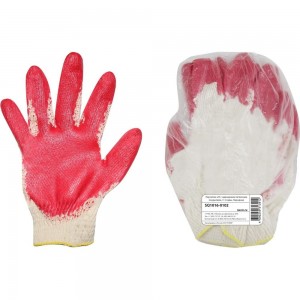 Трикотажные перчатки TDM Народная, х/б, с одинарным латексным покрытием, 1 пара SQ1016-0102