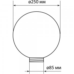 Рассеиватель TDM шар ПММА 250 мм опал резьба А 85 SQ0321-0207