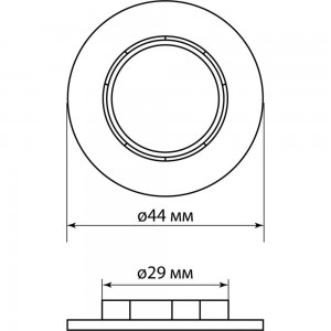 Кольцо для патрона TDM Е14, термостойкий пластик, черный, SQ0335-0169