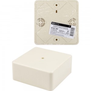 Распаячная коробка TDM КР 100x100x44 ОП, слоновая кость, IP40, индивидуальный штрихкод SQ1401-1809