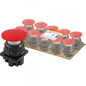 Выключатель TDM кнопочный КЕ 021-У2-исп.3 гриб без фиксации красный 2р 10A 660B IP40 SQ0753-0020