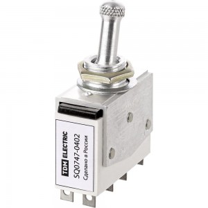 Выключатель-тумблер TDM тв1-4 2p 250 в 5 а (8c) on-off с фиксацией (4з) SQ0747-0402