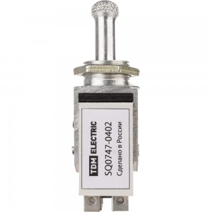 Выключатель-тумблер TDM тв1-4 2p 250 в 5 а (8c) on-off с фиксацией (4з) SQ0747-0402