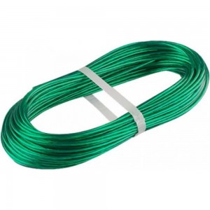 Металлополимерный цветной трос Tech-Krep 3мм 20м зеленый - накл. 136598