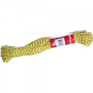 Плетеный шнур Tech-Krep ПП, 2 мм, с сердечником, 16-прядный, высокопрочный, цветной, 50 м 139906