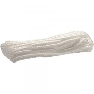 Вязаный шнур (ПП, 2 мм, с сердцевиной, универсальный, белый, 50 м) Tech-Krep 140320