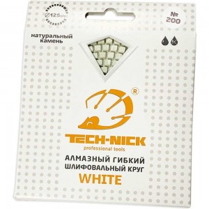 Круг алмазный гибкий шлифовальный АГШК WHITE NEW (125x2.5 мм; Р200) TECH-NICK 128.120.6752