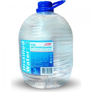 Вода дистиллированная Distilled water 3 л ПЭТ канистра tekom 4607066980350