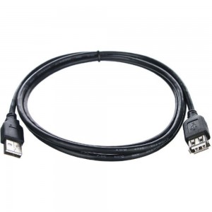 Удлинительный кабель Telecom USB2.0 Am--Af 1,5 м, черный TUS6990-1.5M