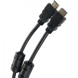 Кабель Telecom HDMI-19M --- HDMI-19M, ver 2.0+3D/Ethernet, 2 фильтра, 2m TCG200F-2M