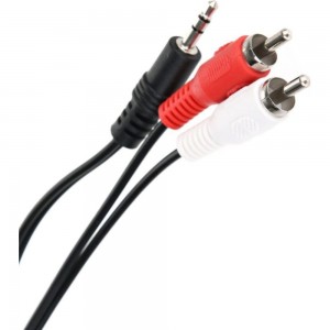 Соединительный кабель Telecom 3.5 Jack M-2xRCA M, стерео, аудио, 1.5м TAV7183-1.5M