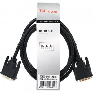 Кабель Telecom DVI-D--DVI-D Dual link 25M/25M, экран, ферритовые кольца, 1.8м TCG441D-1.8M