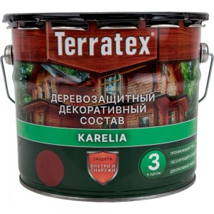Деревозащитный декоративный состав ТЕРРАТЕКС красное дерево, 2.25 кг, 3 л ЭК000137003