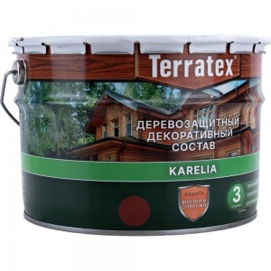 Деревозащитный декоративный состав ТЕРРАТЕКС красное дерево, 7.5 кг, 9 л ЭК000137013