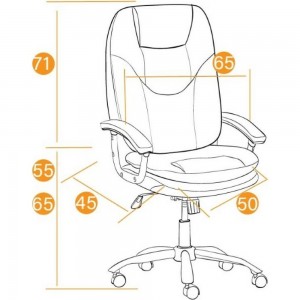 Кресло TetChair SOFTY LUX кожзам черный 36-6 12902