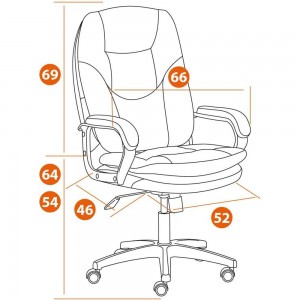 Кресло Tetchair comfort lt 22 искусственная кожа, черное 36-6 19382