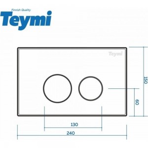 Клавиша смыва Teymi Lina T70103BM ЦБ-00266824