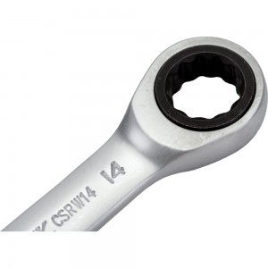 Гаечный ключ Thorvik CSRW14 комбинированный трещоточный короткий, 14 мм 53523