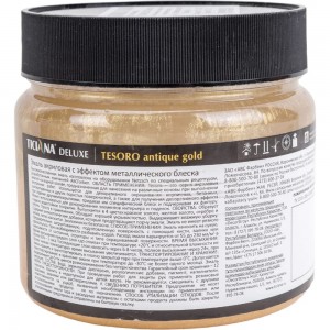 Акриловая эмаль с эффектом металлического блеска Ticiana DeLuxe Tesoro античное золото, 0.4 л 4300004120