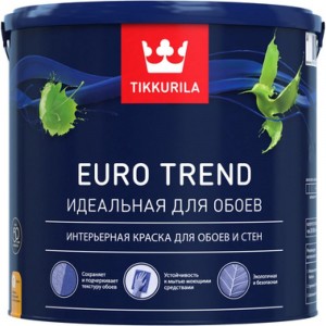 Интерьерная краска TIKKURILA EURO TREND для обоев и стен, база A 9л 700009620