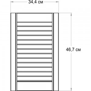 Жалюзийная дверь Timber&Style 344x467 мм TSDZ3444671