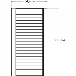 Жалюзийная дверь Timber&Style 344x605 мм TSDZ3446051