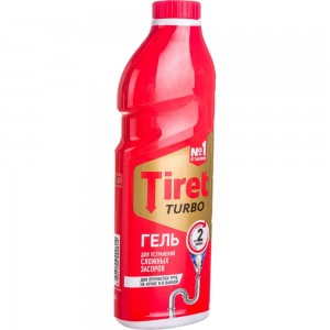 Средство для прочистки канализационных труб TIRET Turbo, гель, 1 л 8147377 602018