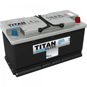 Аккумулятор TITAN EUROSILVER 110.0 VL обратная полярность, 930 А, 352x175x190 мм 4607008881455