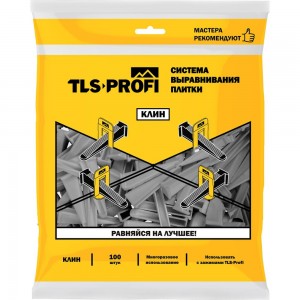 Система выравнивания плитки клинья 100 шт TLS-Profi TLS22016