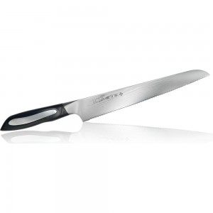 Кухонный нож для хлеба TOJIRO flash, длина лезвия 240 мм, сталь vg10, 63 слоя, рукоять микарта FF-BR240