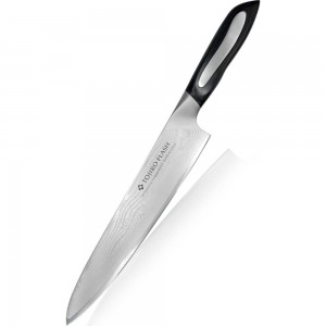 Кухонный поварской нож TOJIRO flash длина лезвия 240 мм, сталь vg10, 63 слоя, рукоять микарта FF-CH240
