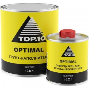 Грунт-наполнитель TOP.10 hs optimal 4:1 серый (0,8л + 0,2л), комплект 10.302.1000 10.302.1000.