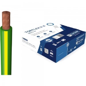 Монтажный гибкий провод Top Cable 1x4 желто-зеленый TOPFLEX V-K H07V-K 131V004.R100(100м)