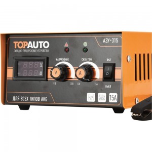 Автоматическое предпусковое зарядное устройство TopAuto АЗУ-315 15А, для 12/24В-АКБ до 190 А*ч 29359