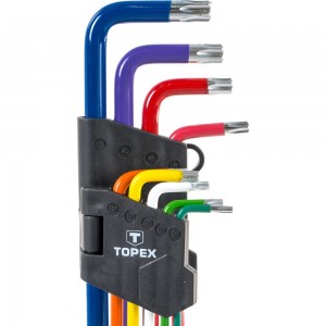 Шестигранные ключи Torx, T10-T50 мм, набор 9 шт. TOPEX 35D969
