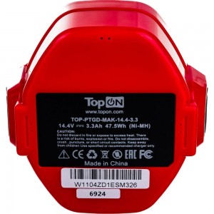 Аккумулятор для электроинструмента (Ni-Mh, 14.4В, 3.3Ач) TopON TOP-PTGD-MAK-14.4-3.3