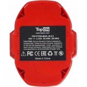 Аккумулятор для электроинструмента (Ni-Mh, 18В, 3.3Ач) TopON TOP-PTGD-MAK-18-3.3